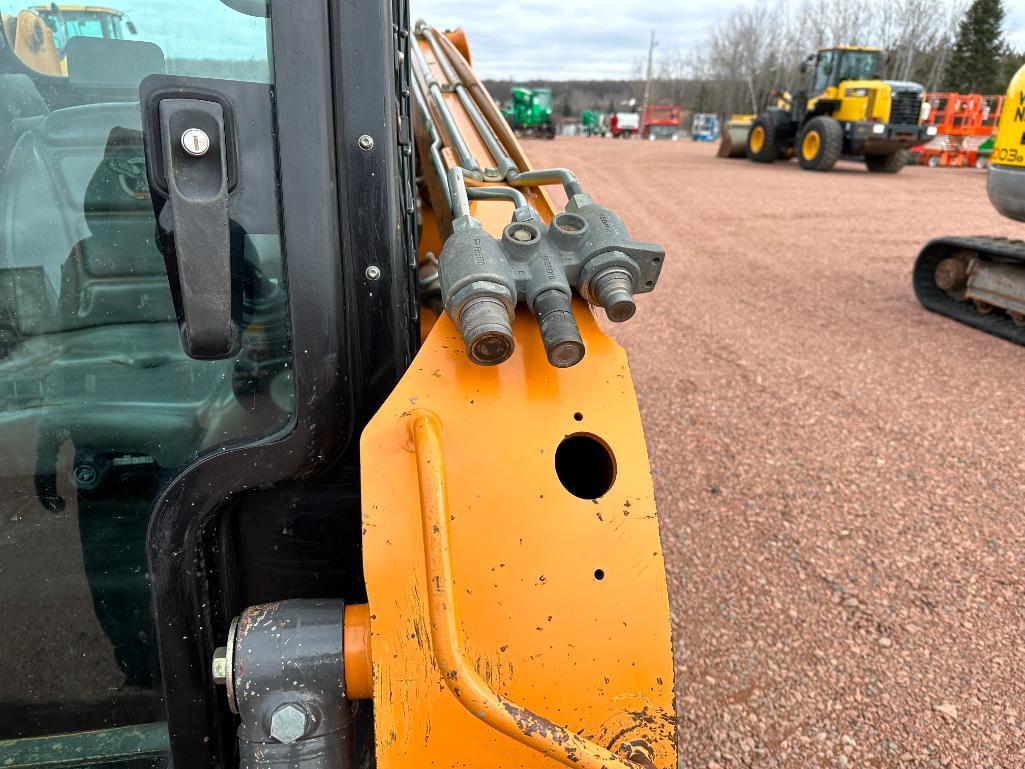 2016 Case TR270 track skid steer, cab w/AC, 12 1/2" rubber tracks, aux hyds, bucket, pilot controls,