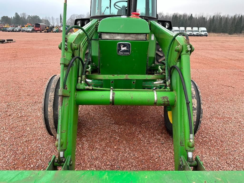 1983 John Deere 2550 tractor, CHA, John Deere 146 loader, 8-spd trans, 18.4x30 rear tires, 2-hyds,