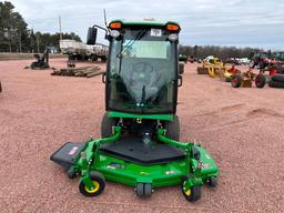 2019 John Deere 1575 front mount lawn mower, cab w/heat & AC, 4x4, hydro trans, 7 Iron Pro 72" deck,