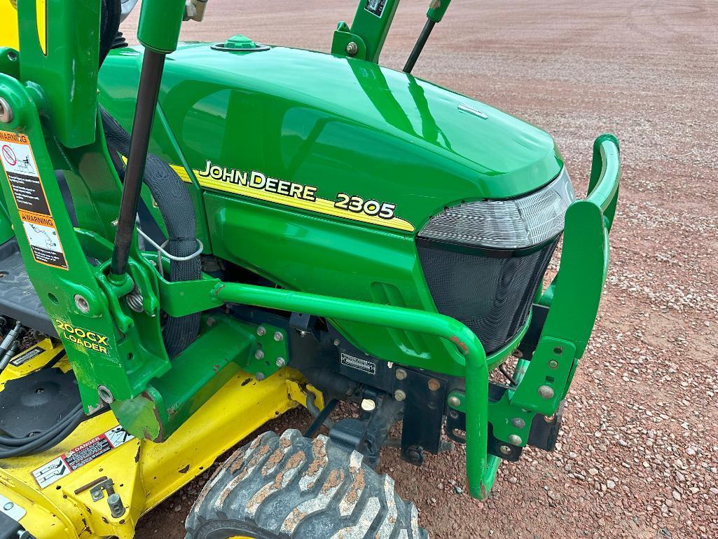 2007 John Deere 2305 compact tractor, open station, 4x4, John Deere 200CX loader, hydro trans, R4