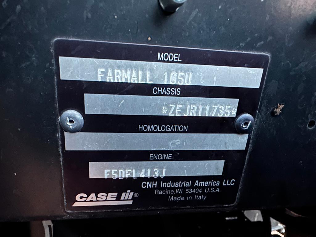 2014 Case IH Farmall 105U tractor, CHA, MFD, Case IH L745 loader, 24-spd trans w/LHR, 420/85R38 rear