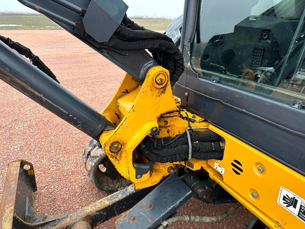 2013 John Deere 35D excavator, cab w/AC, 12" rubber tracks, front blade, quick coupler, 3rd valve,