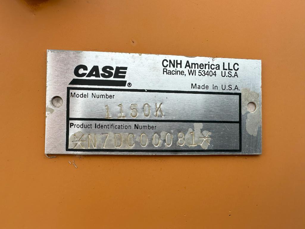 2007 Case 1150K WT Series 3 crawler dozer, cab w/AC, 30" track pads, hydro trans, 6-way blade, rear
