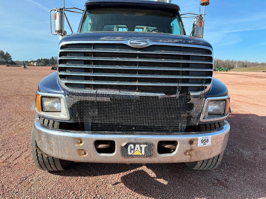 (TITLE) 2004 Sterling tri axle day cab truck tractor, Cat C15 @475 diesel engine, 18-spd trans,