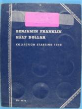 Book Collection of Franklin Silver Half Dollars - 24 Coins total