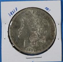 1921 D Morgan Silver Dollar