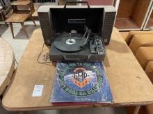 Card folding table and record player