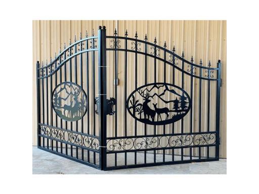 Greatbear 20' Wrought Iron Gate w/ Deer