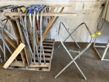 BID PRICE X 4 - (4) ALUMINUM BODY SHOP WORK STANDS