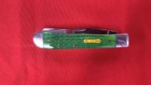 Case John Deere Green Bone Trapper Knife