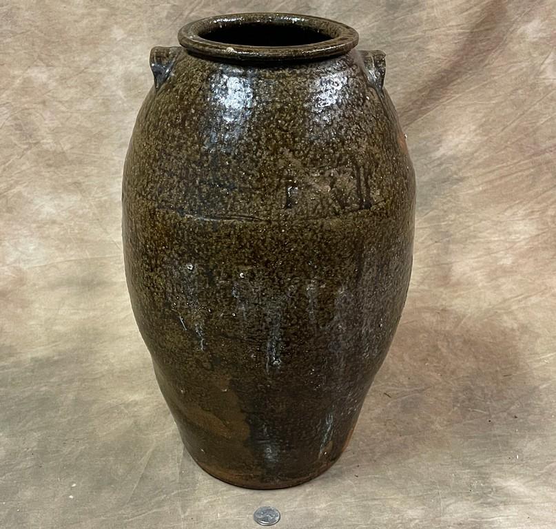 Antique Four Gallon Catawba Valley Pottery Jar