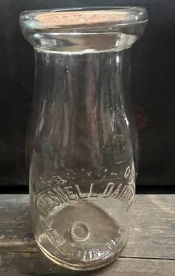 Presnell Dairies Lenoir, NC Half-Pint Milk Bottle