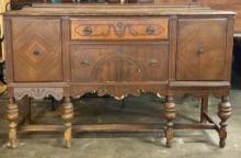 1920's Walnut Finished Sideboard