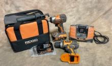 Rigid 18 Volt Drill and 18 Volt Impact  Driver