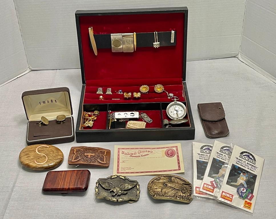 Men's Jewelry Box & Belt Buckles