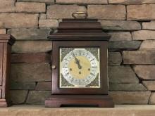 Mahogany Brass Work Mantel Chiming Clock