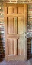 Oak Door with Welcome Sign