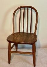 Round Back Oak Children's Chair