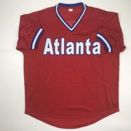 Autographed/Signed Phil Niekro Atlanta Red Baseball Jersey JSA COA