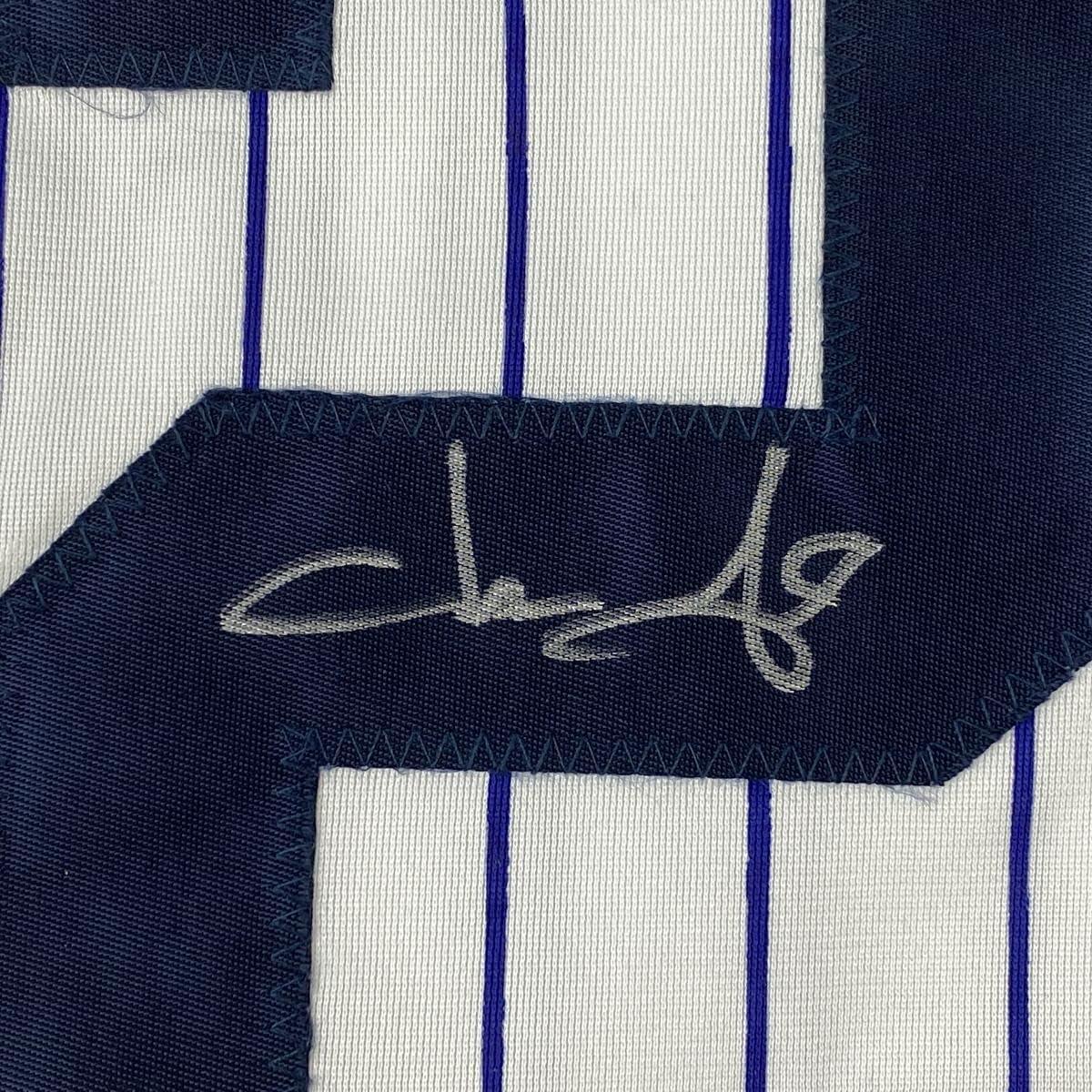 Autographed/Signed Jason Giambi New York Pinstripe Baseball Jersey PSA/DNA COA