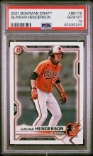 Graded 2021 Topps Bowman Draft Gunnar Henderson #BD175 Rookie RC Baseball Card PSA 10 Gem Mint