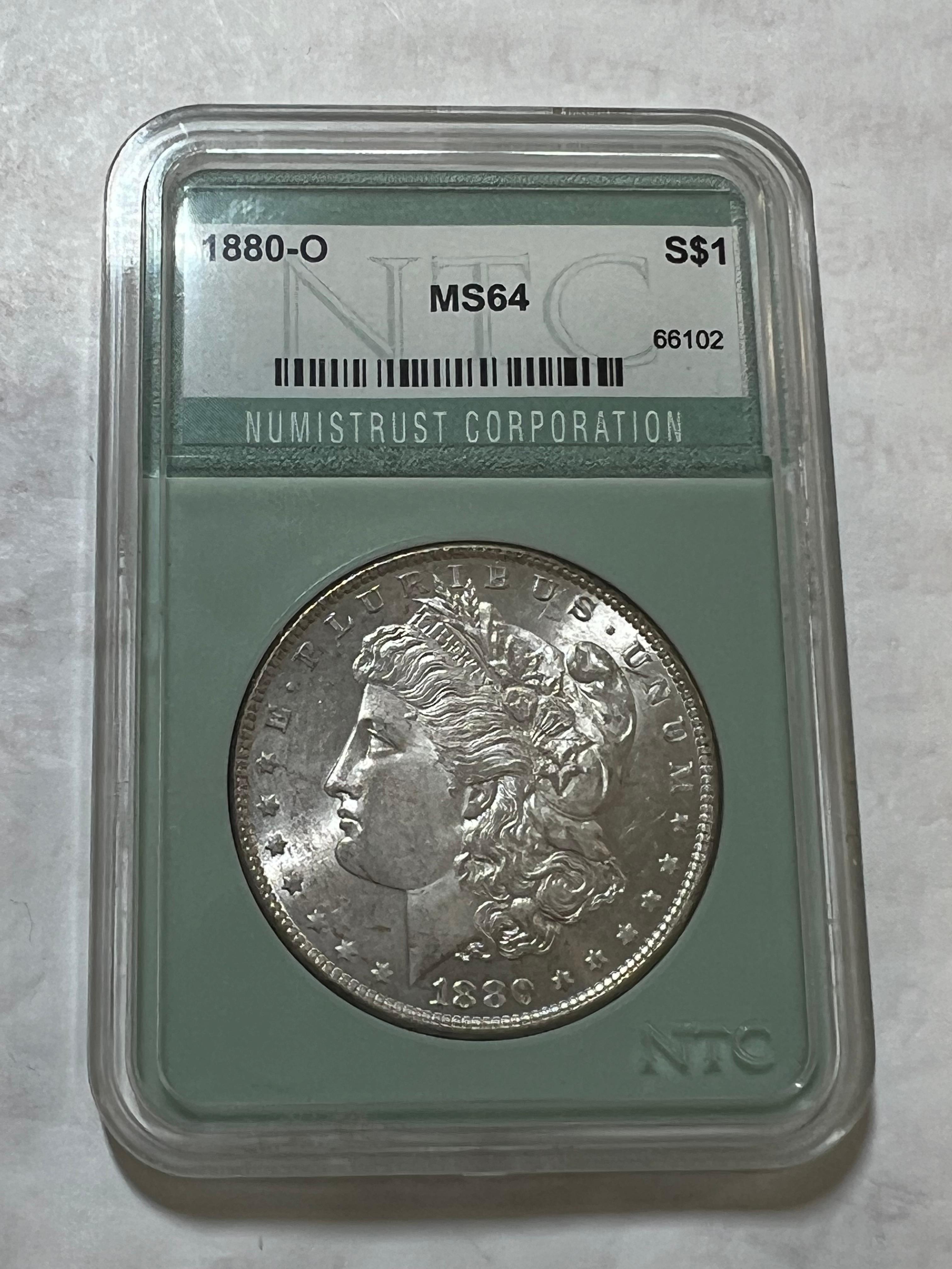 1880 O Morgan Dollar MS64 NTC