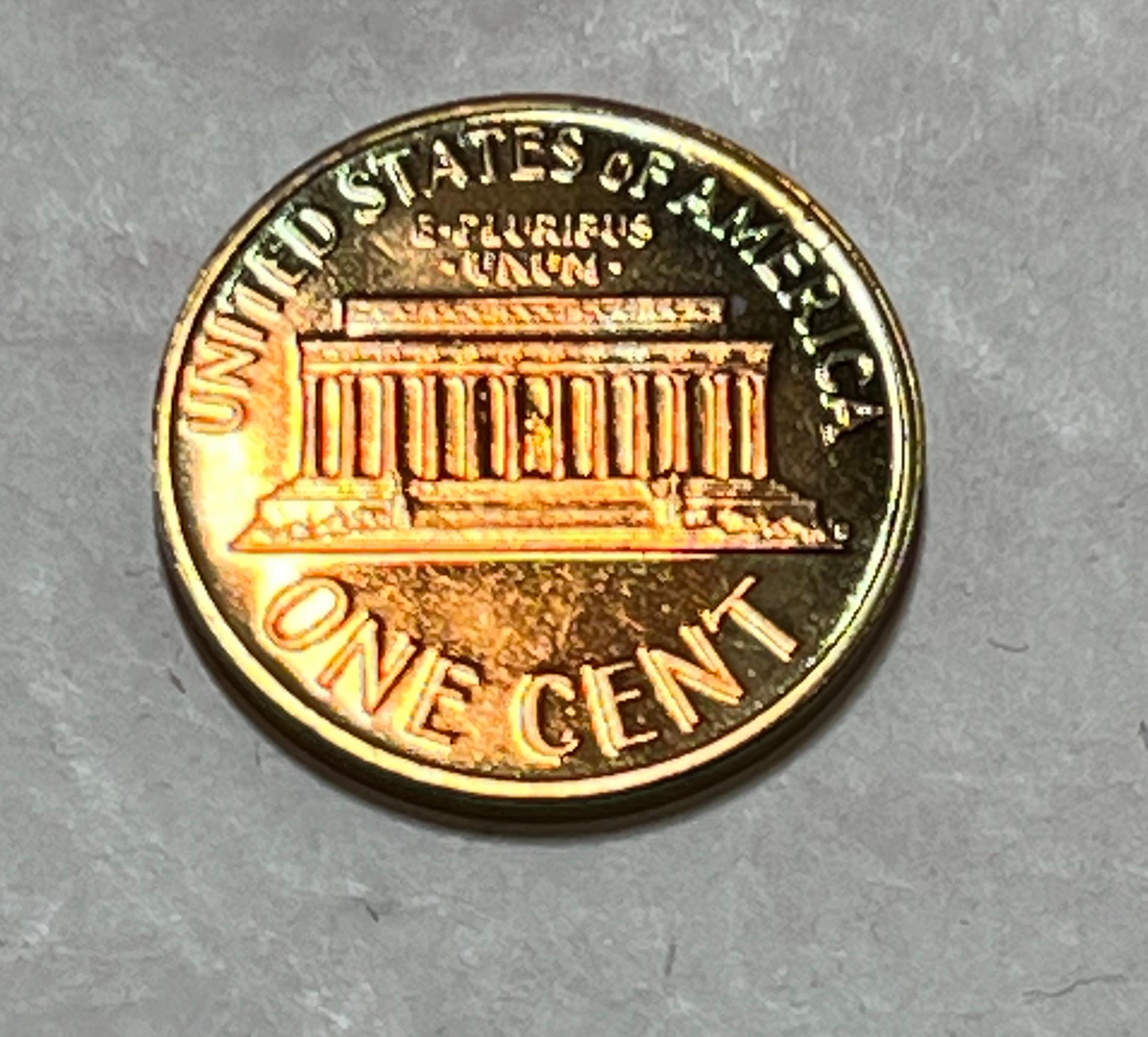 1961 Lincoln Cent Proof Rainbow Toning