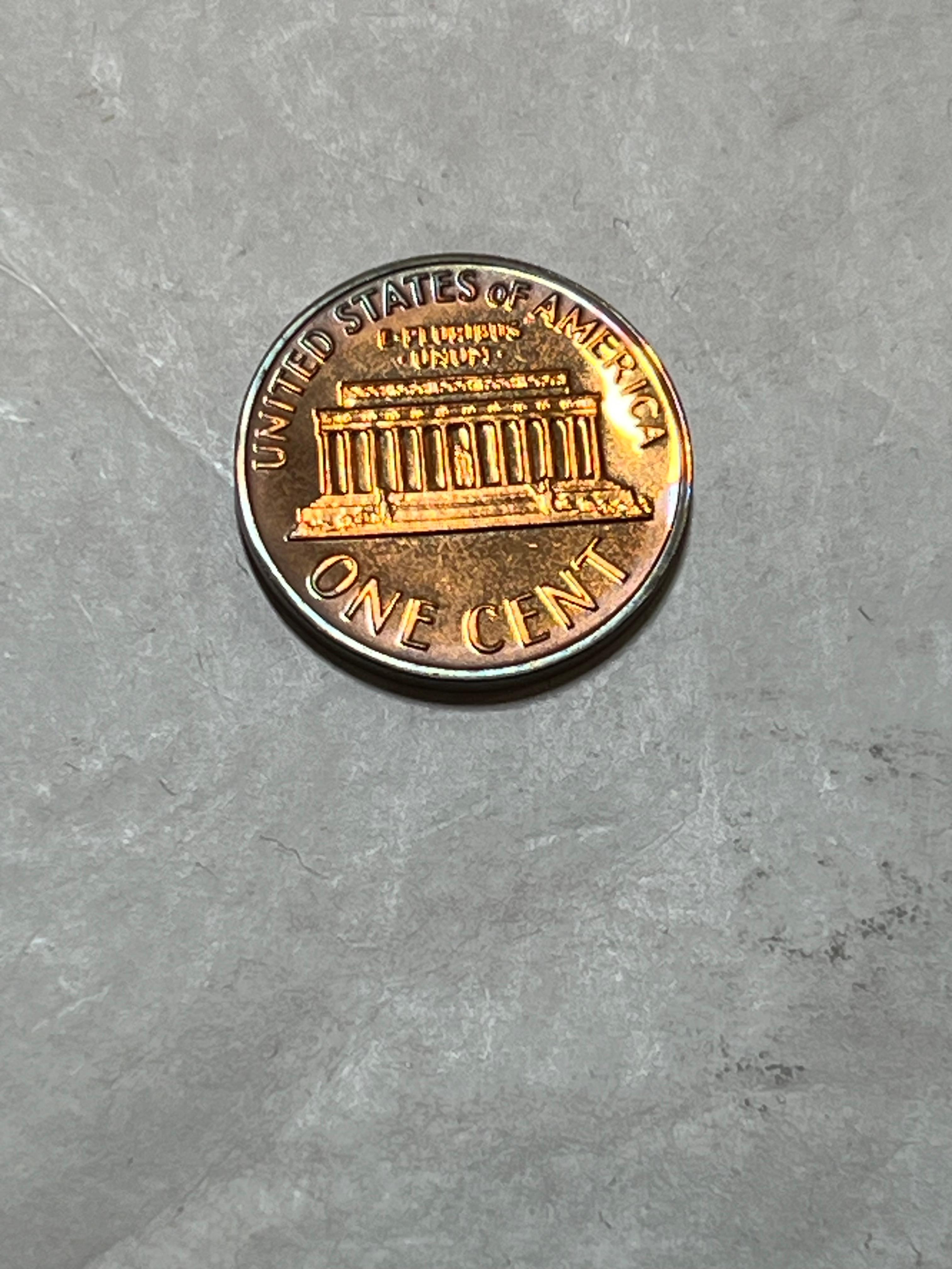 1970 S Lincoln Cent Proof Rainbow Toning