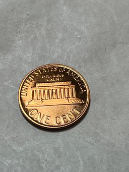 1977 S Lincoln Cent Proof Rainbow Toning