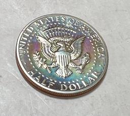 1971 S Kennedy Half Dollar PROOF Rainbow Toning