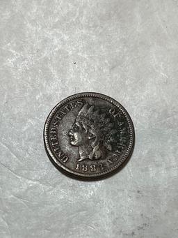 1883 Indian Head Cent Full Liberty