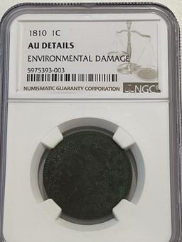 1810 Large Cent AU Details NGC