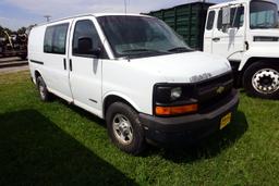 2003 Chevrolet Model 2500 Cargo Van, VIN# 1GCFG25X031152754, 4.3L V-8 Gas Engine, Automatic Transmis