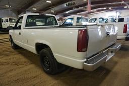 1996 Chevrolet 1500 Pickup, VIN# 1GCEC14W7TZ103663, AM/FM/Cassette, Air Conditioning & Heat, 218,251