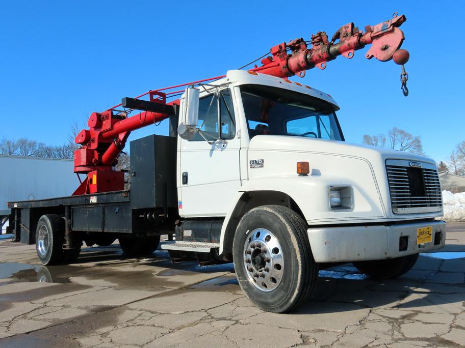 2000 Freightliner Model FL-70 1-Axle Crane Truck, VIN# 1FV6HFBA87HF02126, Cummins Turbo Diesel Engin