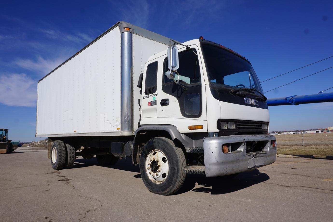 1998 GMC Model C-6500 Single Axle Van Truck, VIN# 1GDJ7C1JXWJ505096, Caterpillar 3126 Turbo Diesel E