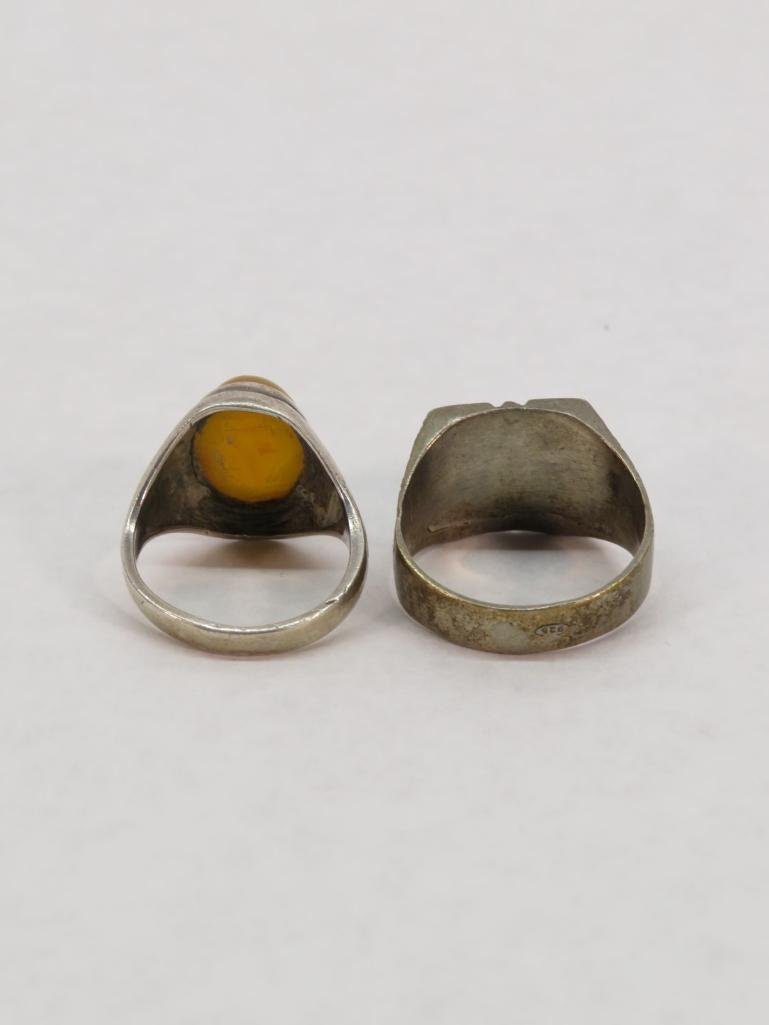 (2) Sterling Silver Rings