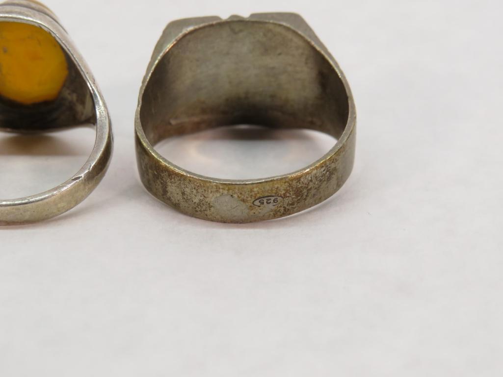 (2) Sterling Silver Rings