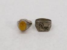 (2) Sterling Silver Rings