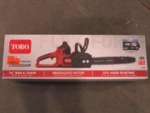 Toro 60v, Cordless Chainsaw