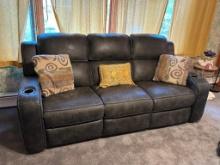 Microsuede Reclining Sofa