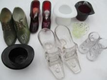 Glass and Porcelain Shoes & Hats