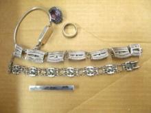 Grouping of Silver Jewelry