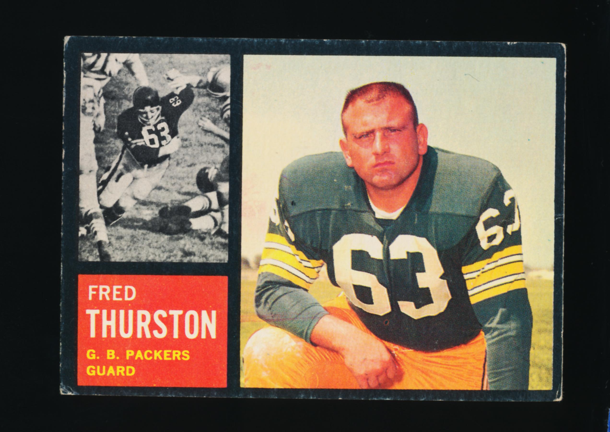 1962 Topps Football Card #69 Fred Thurston Green Bay Packers