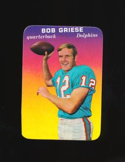 1970 Topps Glossy Foorball Card #28 of 33 Hall of Famer Bob Griese Miami Do