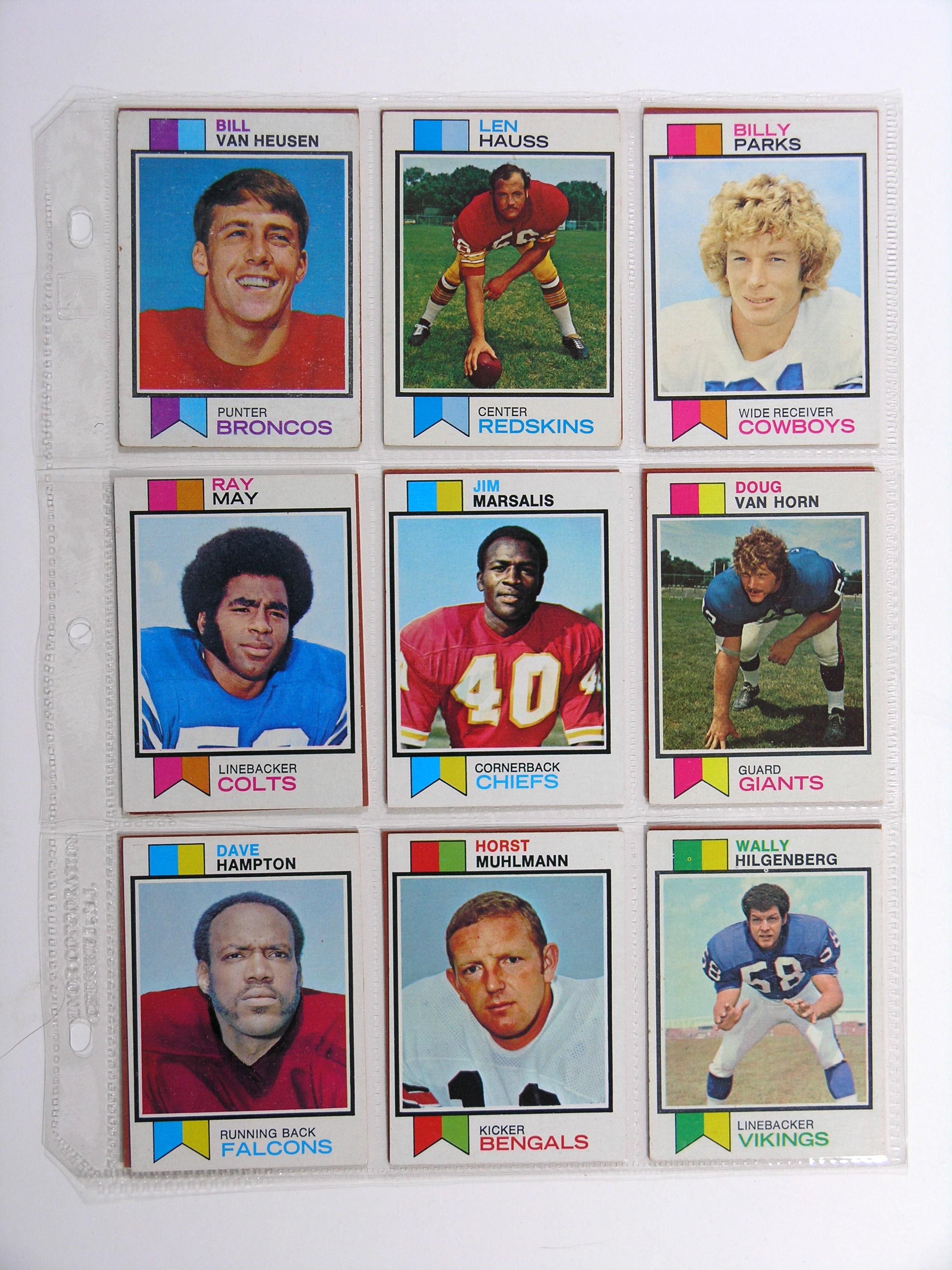 (108) 1973 Topps Football Cards VG/EX Condition