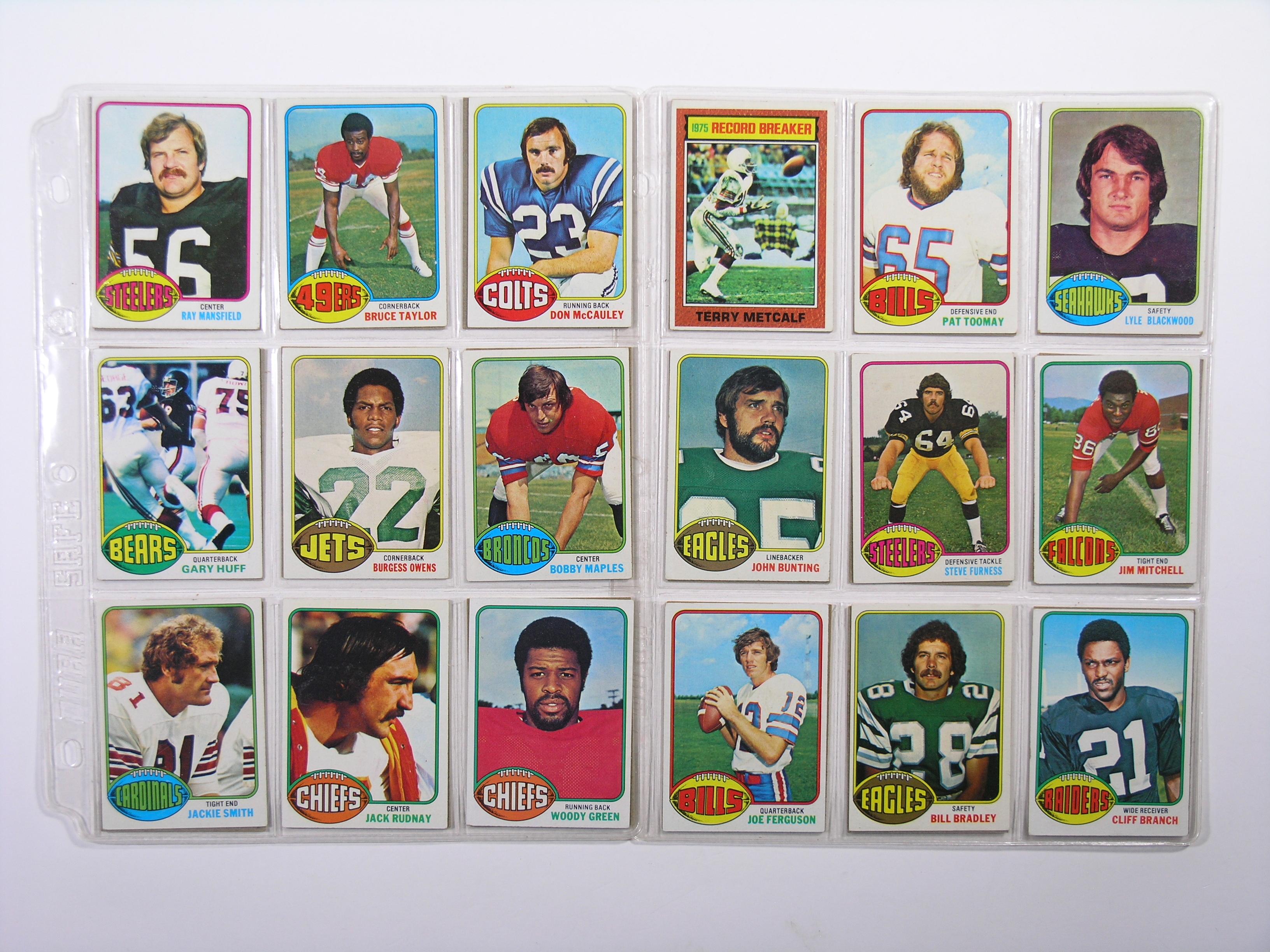 (216) 1976 Topps Football Cards VG/EX to EX Conditions