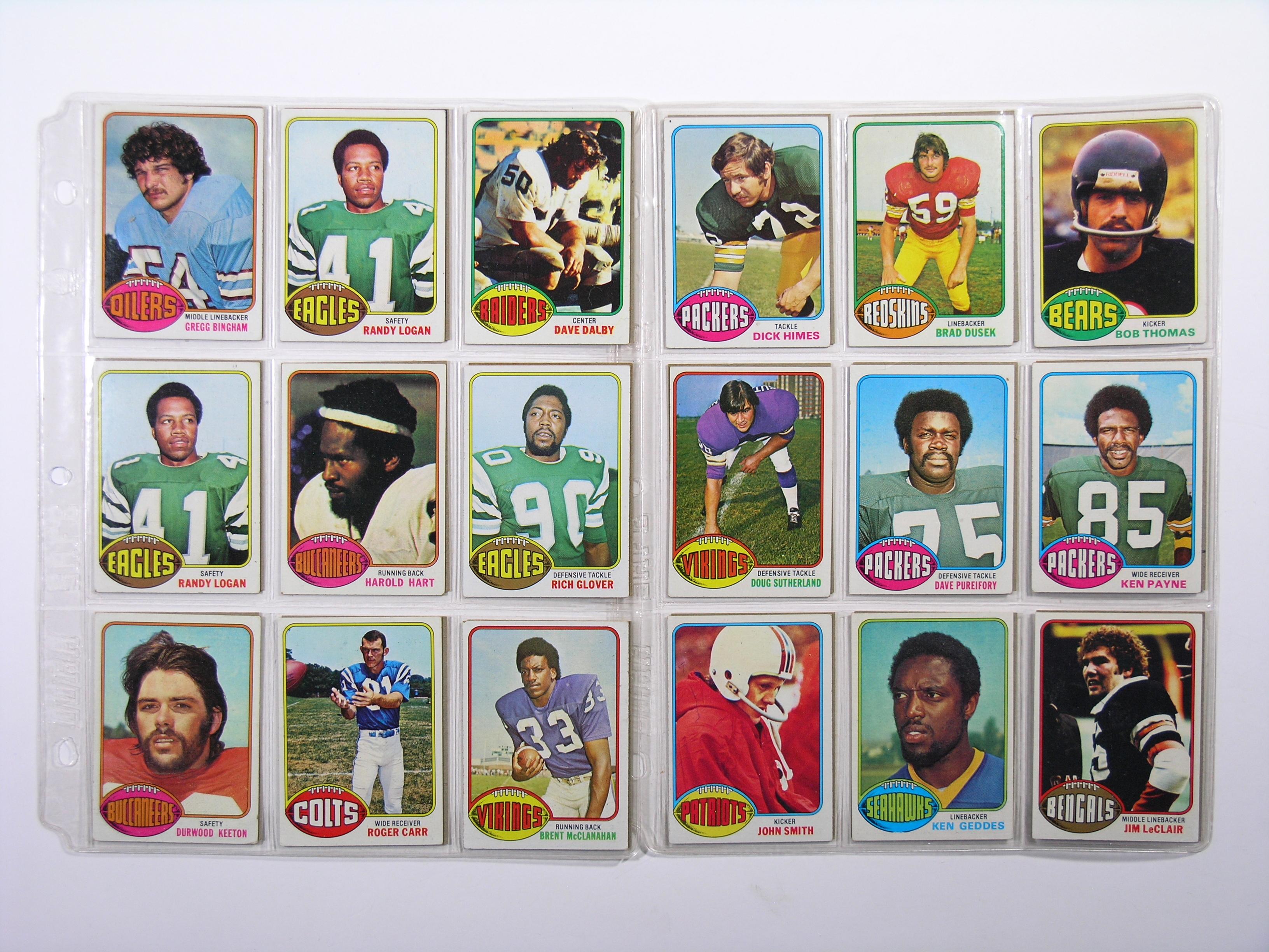 (216) 1976 Topps Football Cards VG/EX to EX Conditions