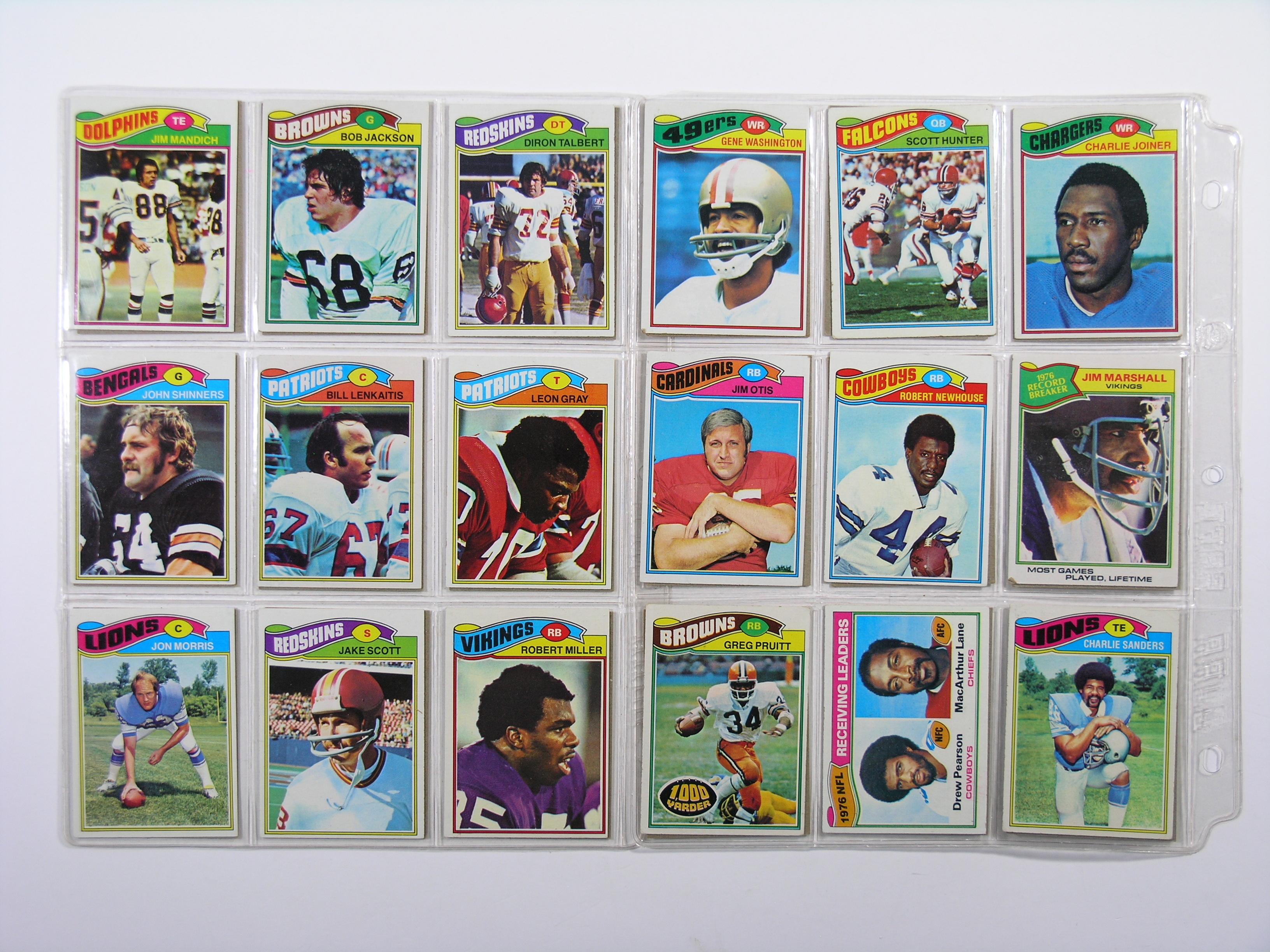 (180) 1977 Topps Football Cards VG/EX to EX Conditions