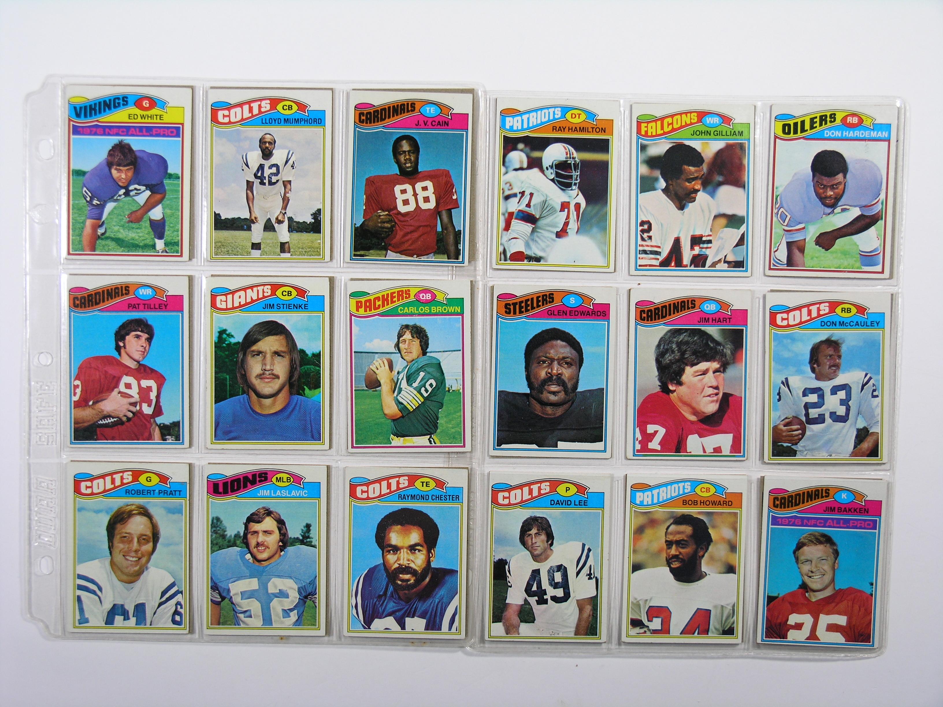 (180) 1977 Topps Football Cards VG/EX to EX Conditions